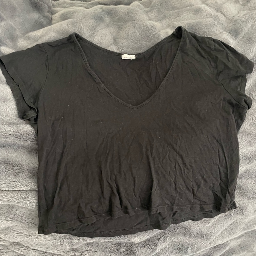 Flowy Black Crop Top